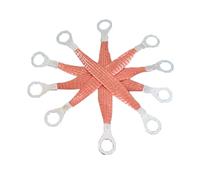 Fil de terre Pont Bandes de Cuivre Tressé Flexible 10pcs Bride Cavalier M10-M24(150mm 10pcs,Terminal Ouvertures M16)