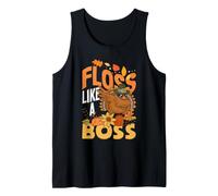 Fil de Thanksgiving Floss Like A Boss Turkey Pilgrim Garçons Filles Enfants Débardeur
