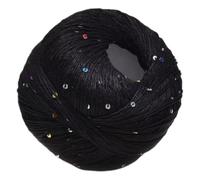 Fil de Tricot Soie-Coton 100g, Fil avec Paillettes, Absorbant la Transpiration, Résistant à la Chaleur, Doux pour la Peau, Idéal pour Vêtements, Accessoires de Tricot et Crochet (Type 06)