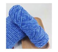 Fil de velours doux Chenille 95g, mélange de laine à tricoter, Crochet, écharpe, manteau, couverture et chapeau faits à la main(Blue)