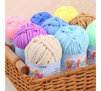 Fil de velours fin 40G pour poupées tricotées à la main, pantoufles DIY, coussins de siège, écharpes tricotées Polyester
