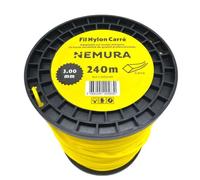Fil Débroussailleuse Carré - NEMURA - L: 240m, Ø: 3,00mm - Haute Durabilité