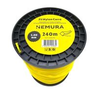 Fil Débroussailleuse Carré - NEMURA - L: 240m, Ø: 3,00mm - Haute Durabilité