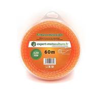 Fil Débroussailleuse Hélicoïdal Silencieux L: 60m, Ø: 2,70mm - Haute durabilité - Qualité professionnelle