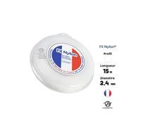 Fil débroussailleuse nylon - MATIJARDIN - 2,4 mm x 15 m - Rond - Blanc - Blister