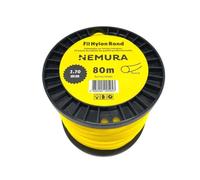 Nemura Fil Débroussailleuse Rond Ø: 2,70mm, L: 80m - Compatible avec d'autres marques - Haute durabilité - Qualité professionnelle - Marque Française