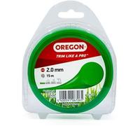 Fil débroussailleuse Rond Nylon Vert ø2.0mm/15m Oregon 69-356-GR Fil de coupe simple et efficace : nylon de haute qualité pour une