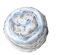 Fil d'écharpe de Couple 145g, couleur dégradé pois, longue teinture tissée à la main, boule chapeau mode for hommes et femmes(Color-05)