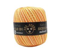 Fil d'Écosse Multicolore pour Crochet (nuancé Mandarine)