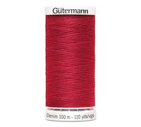 Gutermann 700160-4495 Fil de denim, rouge, 100 m, 100 m