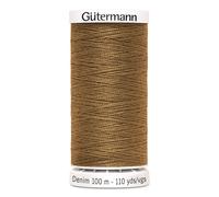 Gutermann 700160-2000 Fil de denim, bronze 100 m, marron, 100 m