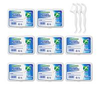 Fil Dentaire 400 médiators dentaires à haute résistance avec étui de voyage portable et cure-dents Idéal pour la famille, les hôtels, les voyages (Lot de 8 boîtes)