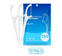 Fil Dentaire avec manche 200+10 dental floss cure dent en soie dentaire pour enlever la plaque et les débris alimentaires Porte fil dentaire pour Nettoyage Dentaire Floss Dentaire avec boîte portable