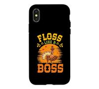 Fil Dentaire de Thanksgiving comme Un Patron de Dinde, pèlerin, Automne Coque pour iPhone X/XS