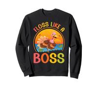 Fil Dentaire de Thanksgiving comme Un Patron de Dinde, pèlerin, Automne Sweatshirt