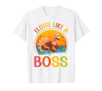 Fil Dentaire de Thanksgiving comme Un Patron de Dinde, pèlerin, Automne T-Shirt Graphique avec Valeur, Homme, Blanc, M