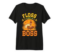 Fil Dentaire de Thanksgiving comme Un Patron de Dinde, pèlerin, Automne T-Shirt Haut de Gamme