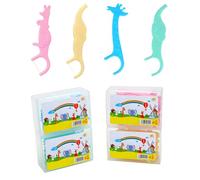 Fil dentaire enfant 160 pièces, Bâtonnets dentaires colorés en formes d’animaux, fil dentaire avec manche ludique, idéal pour dents de lait et hygiène bucco-dentaire enfant à la maison ou en voyage