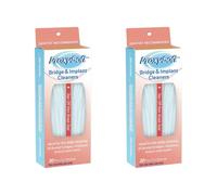 Fil dentaire pour ponts et implants dentaires pour une hygiène buccale optimale - Enfile-fils pour ponts et implants avec brosse proxy extra épaisse - Nettoyeurs de pont et d'implants (2 paquets)