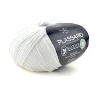 Plassard Fil d'été à Tricoter BioColor 01 Blanc 100% Coton