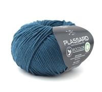 Fil D'été À Tricoter Biocolor 23 Bleu Canard 100% Coton Bio