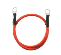 Fil d'inverseur de Silicone de câble de Batterie de Puissance de 8 6 4 3 0 AWG avec l'anneau de cosse de M6 M8 M10(Red 6 AWG,M10-M10,30cm-0.98ft)