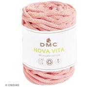 Fil DMC - Nova Vita 12 - Coton Recyclé - 250 g - 55 mètres - Rose Layette