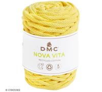 Fil DMC - Nova Vita 12 - Coton Recyclé - 250 g - Jaune Layette - Macramé Crochet Tricot