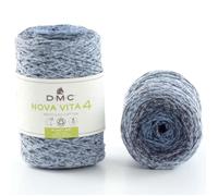 Fil DMC - Nova Vita 4 - Coton Recyclé - 250 g - Bleu Chiné - Macramé, Crochet, Tricot