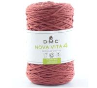 Fil DMC - Nova Vita 4 - Coton recyclé - 250 g - Couleur Brique - Macramé, Crochet, Tricot