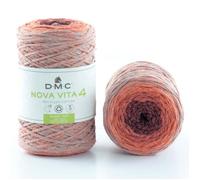 Fil DMC - Nova Vita 4 - Coton Recyclé - 250 g - Orange Chiné - Macramé, Crochet, Tricot