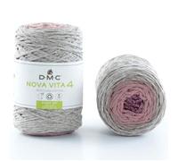 Fil DMC - Nova Vita 4 - Coton Recyclé - 250 g - Rose Chiné - Macramé, Crochet, Tricot