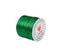 Fil élastique en Cristal for Bijoux, 5 pièces, for Bracelets, Colliers, Bricolage, Perles, Fil élastique Solide for l'artisanat de Bijoux(Grass Green)