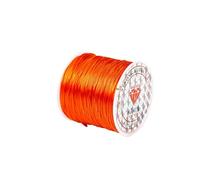 Fil élastique en Cristal for Bijoux, 5 pièces, for Bracelets, Colliers, Bricolage, Perles, Fil élastique Solide for l'artisanat de Bijoux(Orange-Red)