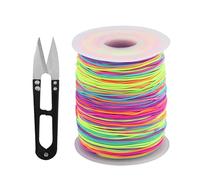 Fil élastique - Fil de perles - Cordon en caoutchouc - Couleur arc-en-ciel - Fil extensible - Pour bricolage de bijoux (couleur)