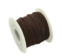 Fil élastique for Bracelets, cordon extensible de 1mm, fil for la fabrication bijoux, fournitures artisanales, 50 mètres par rouleau, couture, collier, perles(Coffee)