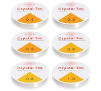 Fil Elastique pour Bracelet, 0,4 mm, 0,5 mm, 0,6 mm, 0,8 mm 1 mm Fil élastique en Nylon Transparent pour Perles