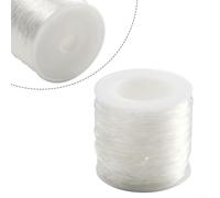 Fil élastique transparent pour le cordage de perles et la production de bijoux, idéal pour les bracelets, colliers et ornements faits à la main (0,6 mm)