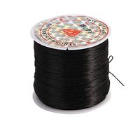 Fil élastique transparent pour perles, fabrication de bijoux, 60 m x 0,8 mm