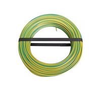 Fil électrique 2.5 mm² h07vu L.100 m, vert / jaune Vert G