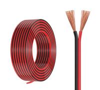 Fil Électrique 2 Conducteurs Calibre 24-14, 7,6 M, Câble Rouge Et Noir, Rallonge Flexible Basse Tension En PVC For Haut-parleurs De Voiture, LED(130ft,14awg)
