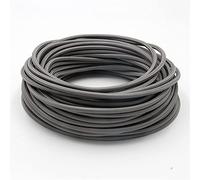 Fil Electrique 3 CORREUR 0.75MM2 Tissu Câble Couvert Cordon Vintage De Lumière Fil Électrique Textile D'alimentation Flexible(Gray,10m)