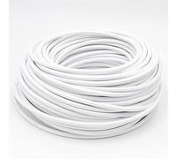 Fil Electrique 3 CORREUR 0.75MM2 Tissu Câble Couvert Cordon Vintage De Lumière Fil Électrique Textile D'alimentation Flexible(White,5m)