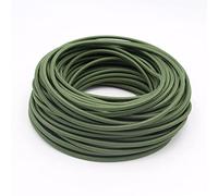 Fil Electrique 3 CORREUR 0.75MM2 Tissu Câble Couvert Cordon Vintage De Lumière Fil Électrique Textile D'alimentation Flexible(Olive green,5m)