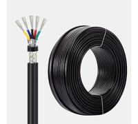 Fil électrique, 5 conducteurs, calibre 28-16 AWG, câble blindé, âme en cuivre étamé tressé UL, câble basse tension en PVC for éclairage extérieur, batteries automobiles, panneaux solaires (30 pieds, 2