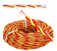 Fil électrique, Câble d'alimentation en cuivre à paire torsadée RVS 2 conducteurs 1,0-2,5 mm² 60-320 pieds(160ft,2C-2.5MM)