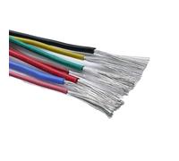 Fil électrique, Câble électrique en silicone 30 AWG UL3135, fil de cuivre étamé flexible et résistant à la chaleur, 0,06 mm², isolant, connecteur ligne test noyau souple DIY(Yellow)