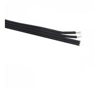 Fil électrique, Câble parallèle souple haute température de 2 mètres, broches et 4, fil électrique noir ultra-souple 0,3 carré, connecteur câble en silicone 22 AWG(22awg 4pin)