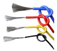 Fil électrique, Connecteur de câble en cuivre flexible haute température, 1 mètre, 5 mètres, fil silicone ultra-souple et résistant à la chaleur, 22 AWG, 20, 18, 16(Yellow,5Meter 16AWG)