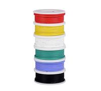 Fil électrique de 26 AWG, fil de silicone flexible de kit de fil de crochet (6 bobines différentes de 10 mètres colorées) résistance à hautes températures de fil de 300V